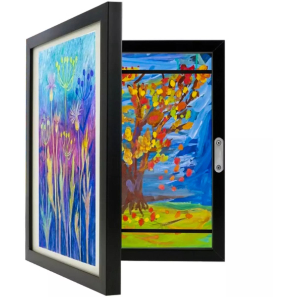 Malatec Kruzzel Art Kinderkunstlijst – Wissellijst voor 150 A4 Tekeningen – Zwart