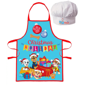 Paw Patrol Kerst Kinderschort Set 2-delig | Inclusief Schort & Koksmuts | 100% Polyester | Cadeau voor Kids 3-8 jaar Paw Patrol Kerst Kinderschort Set 2-delig | Inclusief Schort & Koksmuts | 100% Polyester | Cadeau voor Kids 3-8 jaar