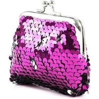 Knipbeursje - portemonnee - Retro - beurs - knip - kleingeld - pailletten - 9x9cm