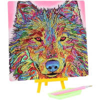 Toi Toys - Diamond painting - Wolf - Dieren - Creatief - extra glans - 20 x 20cm - complete set