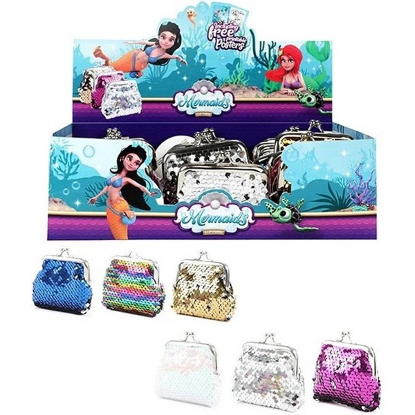 Knipbeursje - portemonnee - Retro - beurs - knip - kleingeld - pailletten - 9x9cm