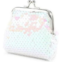 Knipbeursje - portemonnee - Retro - beurs - knip - kleingeld - pailletten - 9x9cm