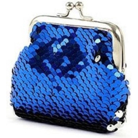 Knipbeursje - portemonnee - Retro - beurs - knip - kleingeld - pailletten - 9x9cm