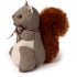 Puckator Deurstopper Eekhoorn - 1.2 kg - bruin/grijs - knuffeldier - H24 cm - deurstop - binnendeur en buitendeur