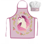 Unicorn Kinder Keukenset – 2-delig – Schort & Koksmuts – 100% Polyester – Keukenspeelgoed – Cadeau Meisje 3-8 Jaar
