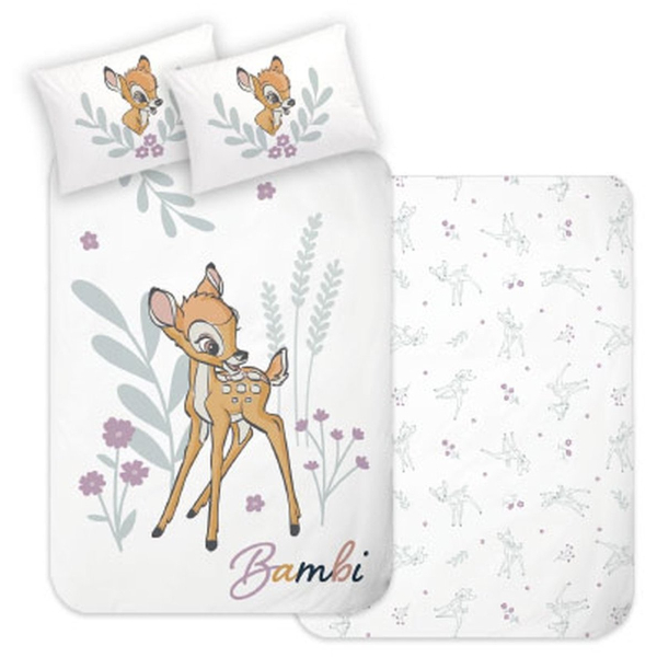 Disney Bambi BABY dekbedovertrek Sweet - 100 x 135 + 40 x 60 cm - Katoen