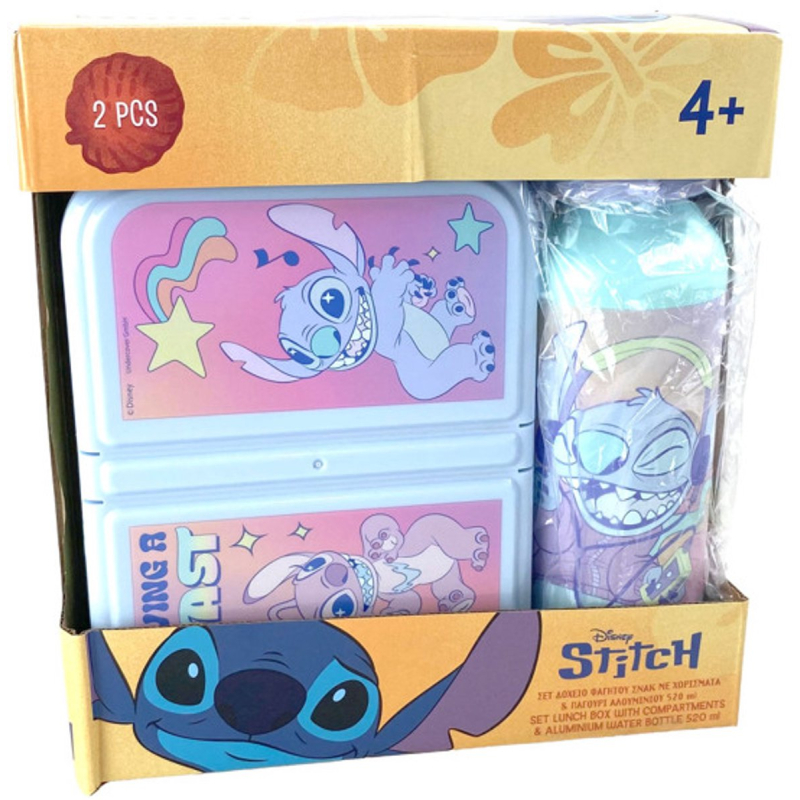 Disney Stitch lunchset – Lunchbox & drinkfles 520 ml – Kinder schoolset – Ideaal cadeau