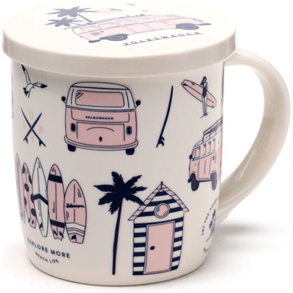 Beker/Mok - Volkswagen Busje Explore - VW T1 - Incl. Infuser & Deksel - 350ml