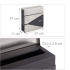 Hangende wandbrievenbus met krantenrol - 37x37x11 cm - rvs & staal - zilver/zwart met slot