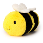 Puckator Deurstopper Honingbij - 1.2 kg - geel/zwart - knuffeldier - H21 cm - deurstop - binnendeur en buitendeur