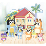 Bluey Tafeldecoratieset – 7-delig – Feestdecoratie voor Kinderfeestjes