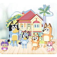 Bluey Tafeldecoratieset – 7-delig – Feestdecoratie voor Kinderfeestjes