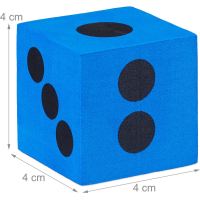 foam dobbelsteen - set van 60 - 4 cm - zacht - leren rekenen - gekleurd