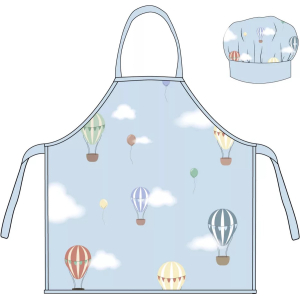 Luchtballon - Kinder schort met koksmuts | 2-delige keukenset | Verkleedset voor koken en bakken | Geschikt voor kinderen 3 t/m 8 jaar Luchtballon - Kinder schort met koksmuts | 2-delige keukenset | Verkleedset voor koken en bakken | Geschikt voor kinderen 3 t/m 8 jaar