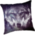 Wolf - blauw - kussensloop - 45x45 cm