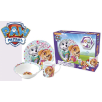 Paw Patrol - top girl pups - Sterren - porselein cadeau set - 3 delig - kinderservies