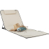 Relaxdays strandmat XXL - gepolsterd - 60x195 cm - met kussen - verstelbare rugleuning - incl. draagtas - beige