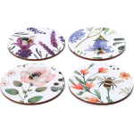 Onderzetters - Nectar Meadows Bijen - Set 4 - 10cm Merk: puckator   