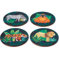 Onderzetters - Animal Kingdom - Dierenrijk - Set 4 - 10cm