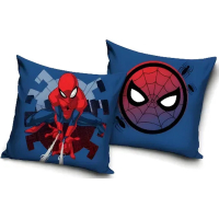 Spiderman - Kussensloop - donkerblauw met web - exclusief vulling