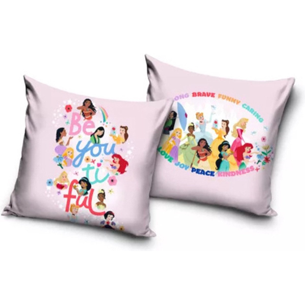 Disney Princess Kussensloop, 1 stuk, Dubbelzijdig, 40cm x 40cm, Kussens niet inbegrepen