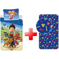 Paw Patrol - skye -dekbedovertrek en hoeslaken set - 1 persoons - kinderen - beddegoed