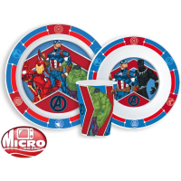 Marvel Avengers Kinderserviesset - 3-delig - Bord, Kom & Beker - BPA-vrij - Avengers Tafelservies - Superhelden Cadeau voor Kinderen