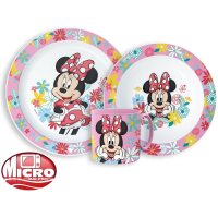 Minnie Mouse – Kinderserviesset 3-delig – Bord, Kom en Beker