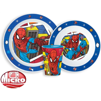 Spiderman ontbijtset - 3 delig - BPA Vrij - Lunchsetje - Bord - Beker - Mok - Verjaardagscadeau - Spider-man - kinderservies