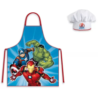 Avengers Marvel Kokssetje met Koksmuts & Schort voor Kids 3-8 Jaar