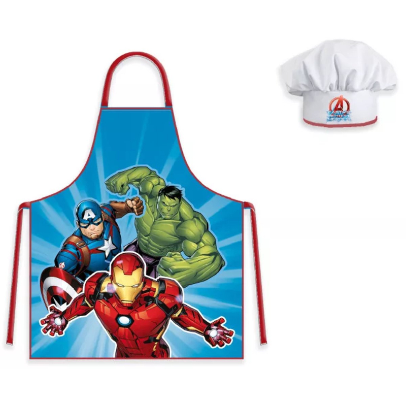 Avengers Marvel Kokssetje met Koksmuts & Schort voor Kids 3-8 Jaar