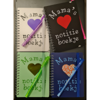 mama's notitieboekje (met pen)