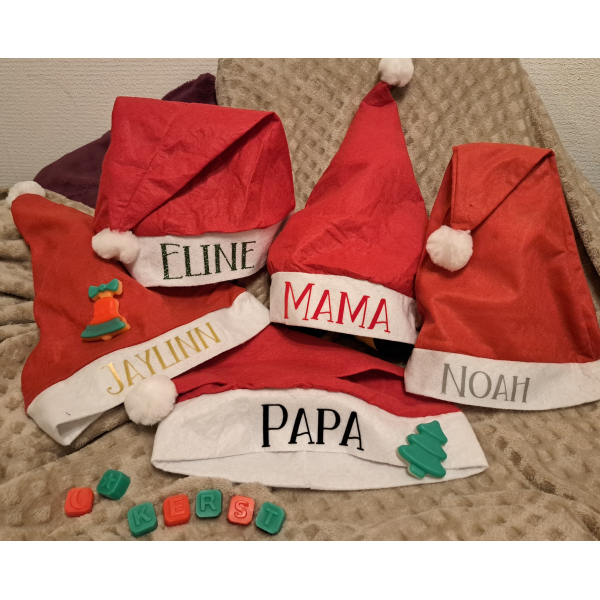Kerstmuts / kerstmutsen / kinderkerstmuts met naam (gepersonaliseerd)