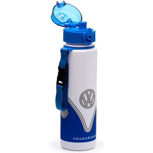 Drinkfles - Volkswagen Busjes VW T1 Front - Blauw - Ecozen - Pop Top - 600ml - 23x7x7cm
