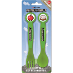 Minecraft bestekset - 2 stuks - lepel en vork - kinder bestek