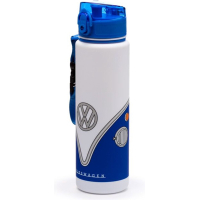Drinkfles - Volkswagen Busjes VW T1 Front - Blauw - Ecozen - Pop Top - 600ml - 23x7x7cm