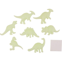 Glow in the dark - 3D - muur - dino's - dinosaurus - 7 delig