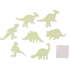 Glow in the dark - 3D - muur - dino's - dinosaurus - 7 delig