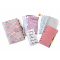 Budget Binder A6 Hartjes Roze - Complete Spaarmap Set