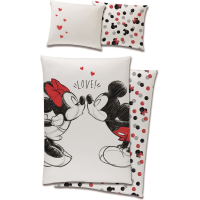 Disney Dekbedovertrek Mickey Mouse 140 X 200/90 Cm Katoen Wit