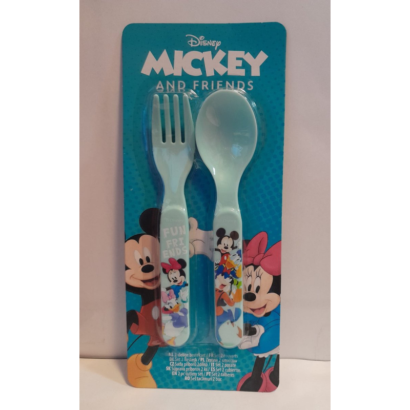 Disney Mickey & Friends 2-delige Baby Bestekset - Lepel & Vork
