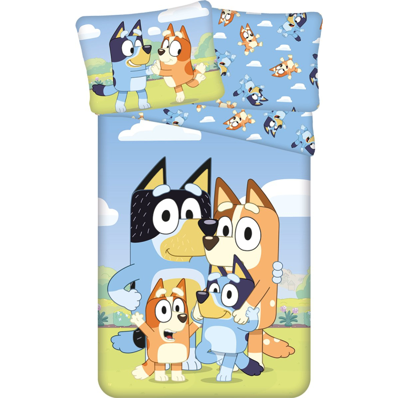 Bluey Dekbedovertrek Happy Family - Katoen 140x200 cm