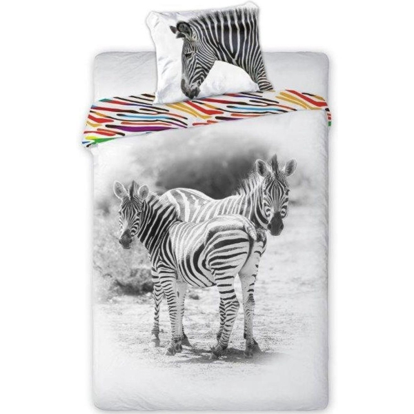 Animal Pictures Zebra - Dekbedovertrek - Eenpersoons - 140 x 200 cm - Multi