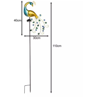 Gardlov Solar Tuinlamp Pauw – Kleurrijke LED & Schemersensor – IP4