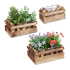 Plantenbak hout set van 3 hekvorm