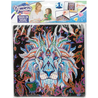 Toi Toys - Diamond painting - Leeuw - Dieren - Creatief - extra glans - 20 x 20cm - complete set