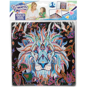 Toi Toys - Diamond painting - Leeuw - Dieren - Creatief - extra glans - 20 x 20cm - complete set Toi Toys - Diamond painting - Leeuw - Dieren - Creatief - extra glans - 20 x 20cm - complete set