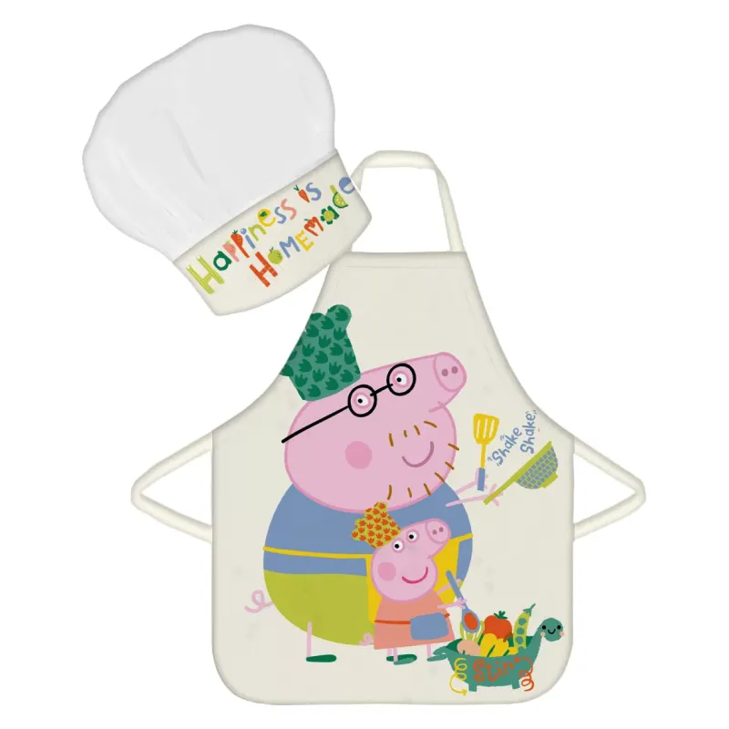 Peppa Pig - happiness - kok set - kook set - schort & muts