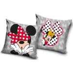 Disney Minnie Mouse Kussenhoes – 40x40 cm – Zacht Fluweel – Grijs – Kussensloop