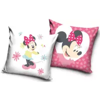 Disney Minnie Mouse Kussenhoes – 40x40 cm – Fluweelzacht – Multicolor – kussensloop - exclusief vulling